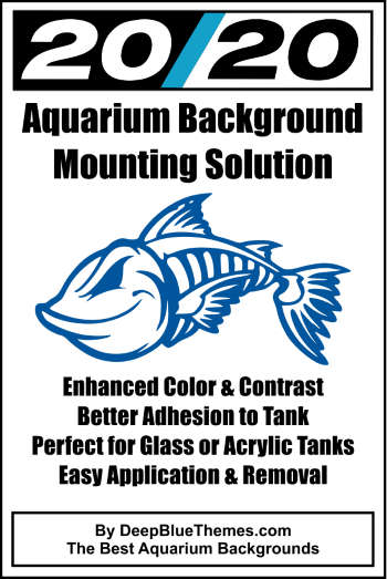 20/20 Aquarium Background Mounting Solution Label