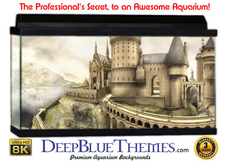 Buy Aquarium Background Castle Hogwarts Aquarium Background