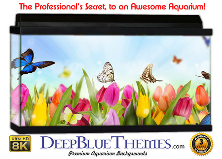 Buy Aquarium Background Flowers Butterfly Aquarium Background