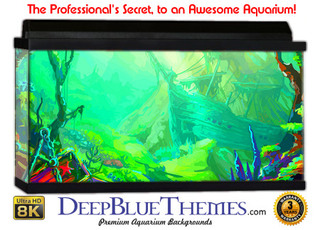 Buy Glo Fish Background Wreck Art Colors Aquarium Background