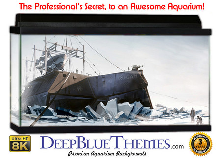 Buy Aquarium Background Ship Ice Aquarium Background